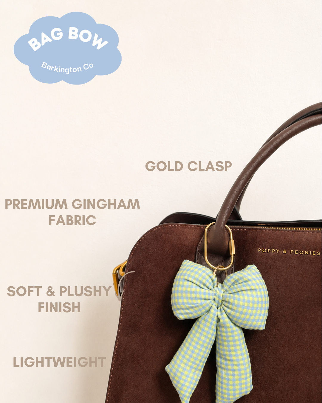 Lake Gingham Plush Bag Bow