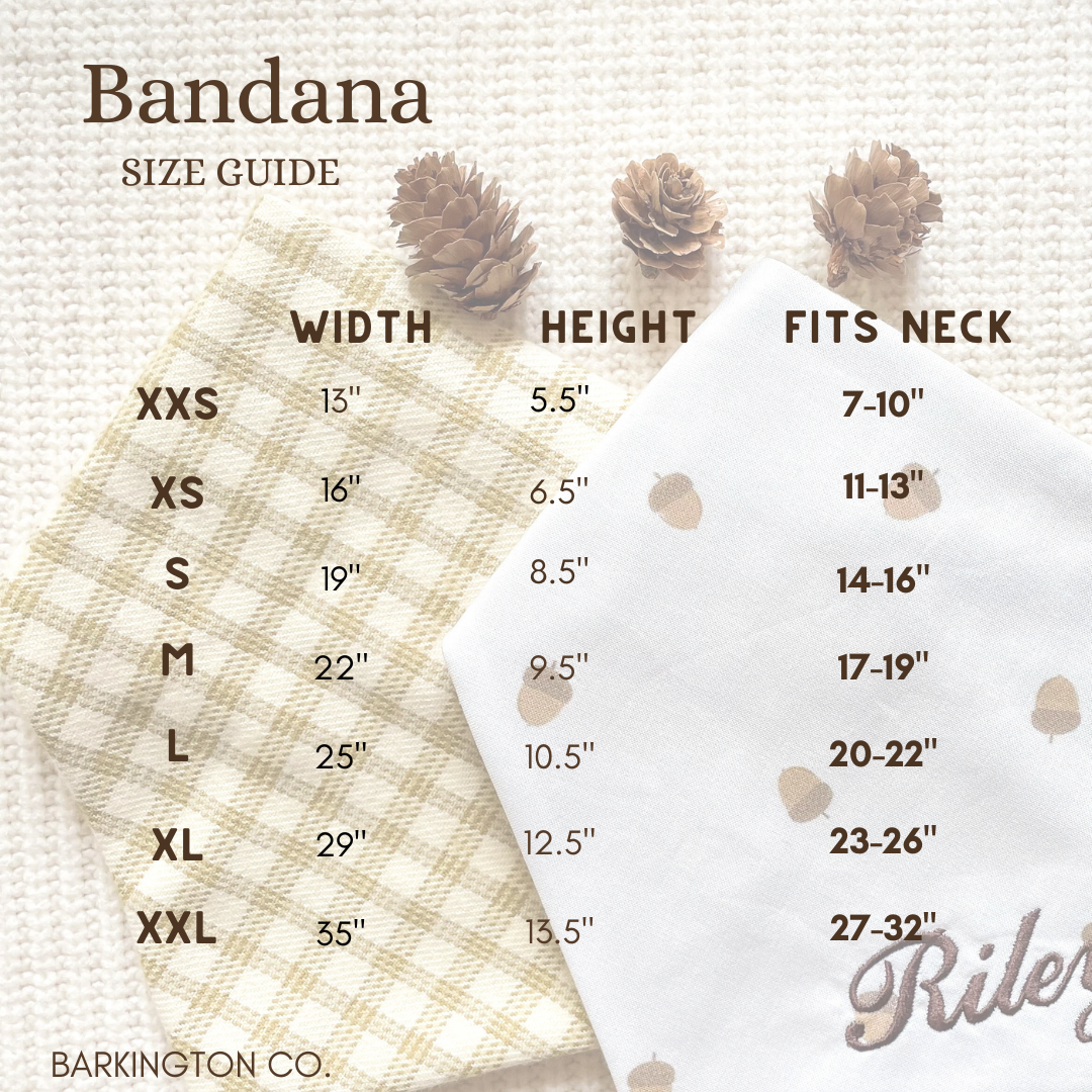 'Blueberry Cottage' Reversible Bandana