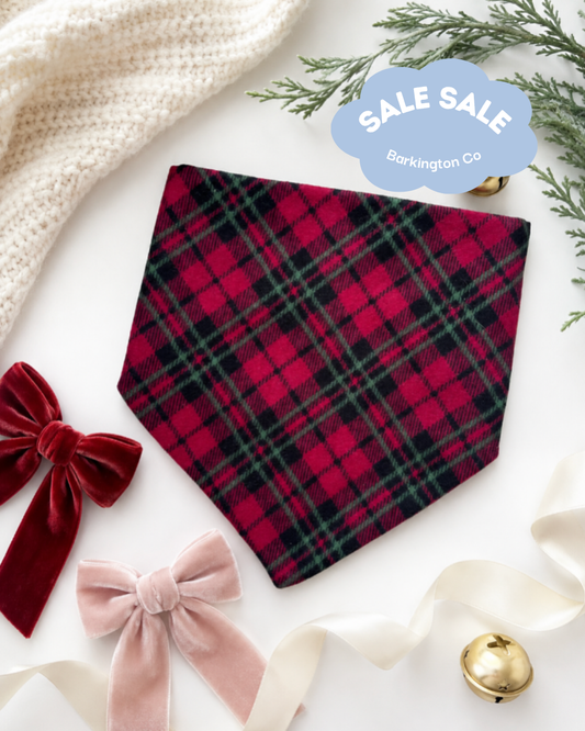 'Pink Plaid' Bandana