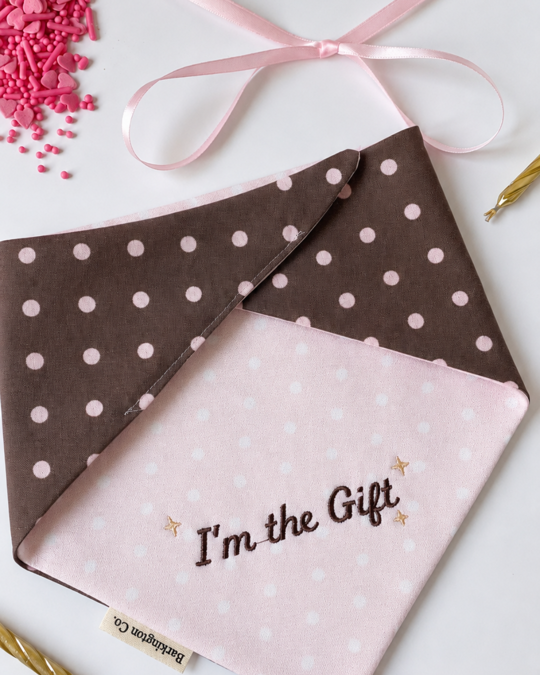'I'm The Gift' Reversible Embroidered Bandana