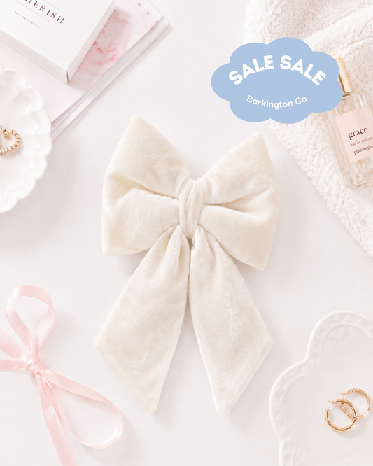 Cream Velvet Bow