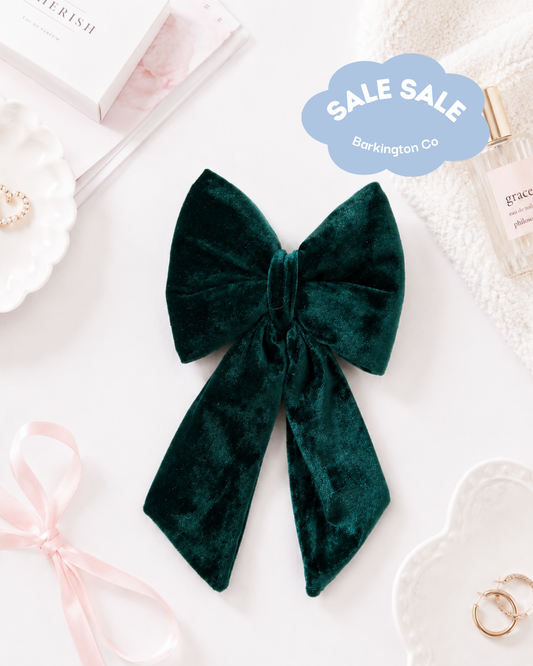 Emerald Velvet Bow