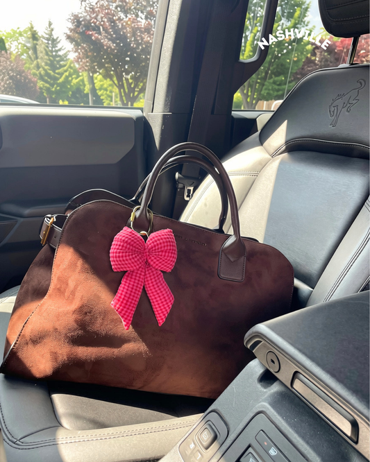 'Cherry Cola' Plush Bag Bow