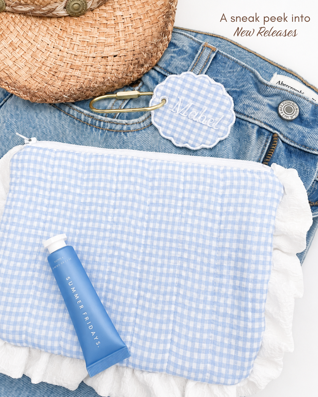 'Coastal Hour' Custom Embroidered Bag Tag