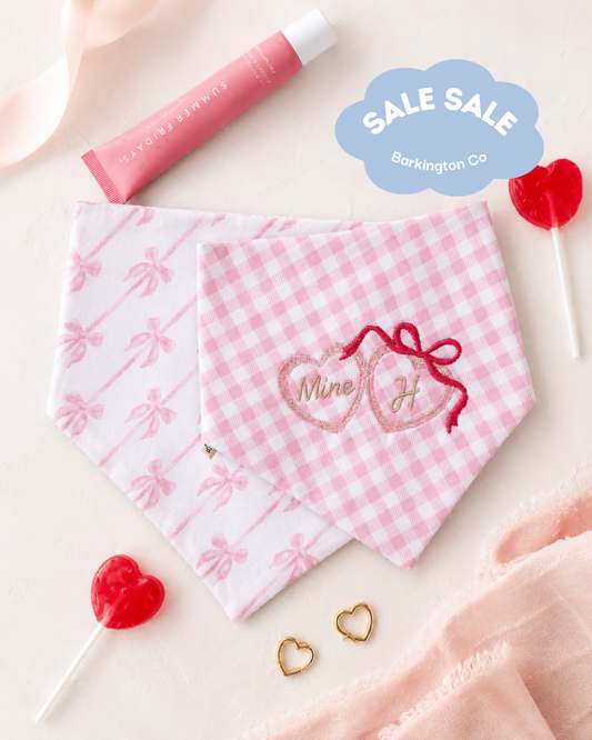 'Be Mine Locket' Reversible Custom Embroidered Bandana
