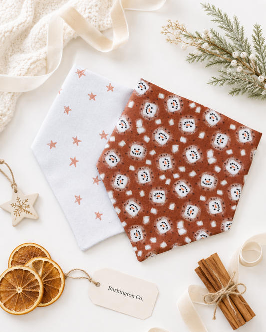 'Cocoa & Blush' Reversible Bandana