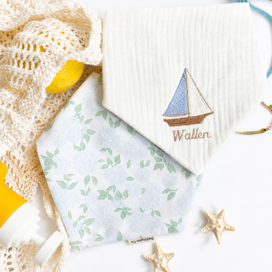 'Soft Breeze' Custom Embroidered Reversible Bandana