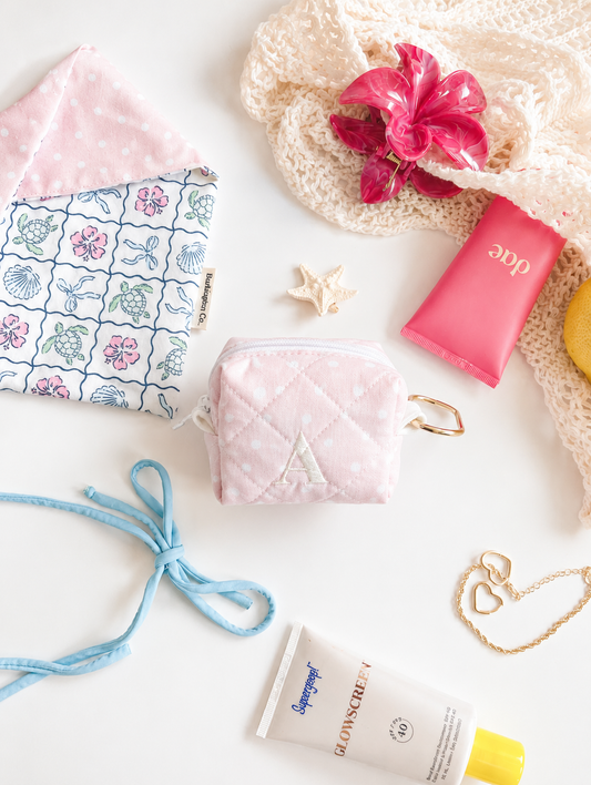 'Blush Pearl' Custom Embroidered Treat Pouch