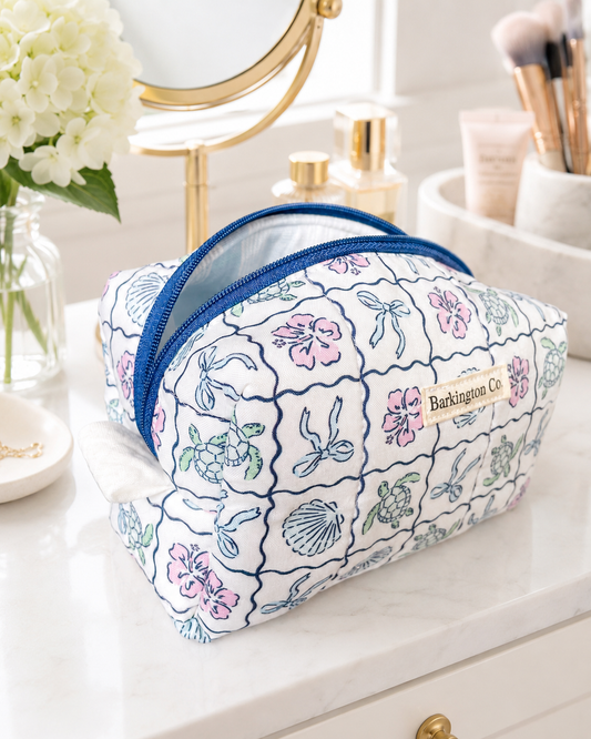 'Pink Cabana' Cosmetic Bag