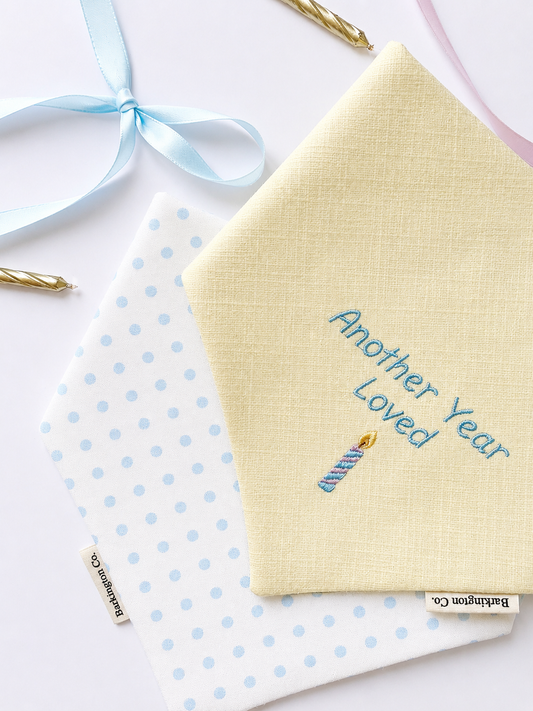 'Another Year Loved' Reversible Embroidered Bandana