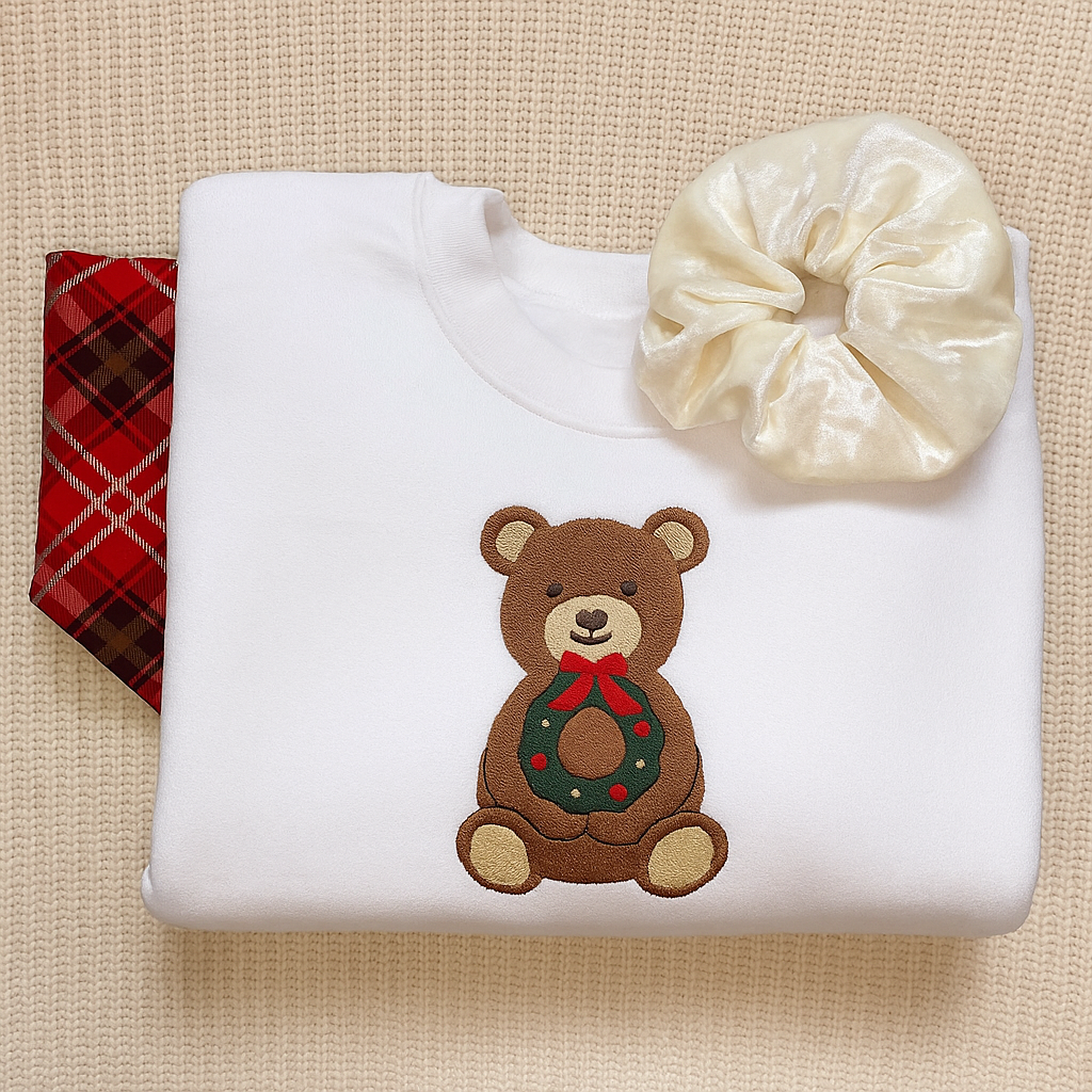 'Beary Festive' Embroidered Sweater