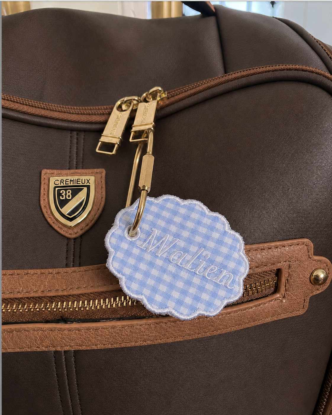'Coastal Hour' Custom Embroidered Bag Tag