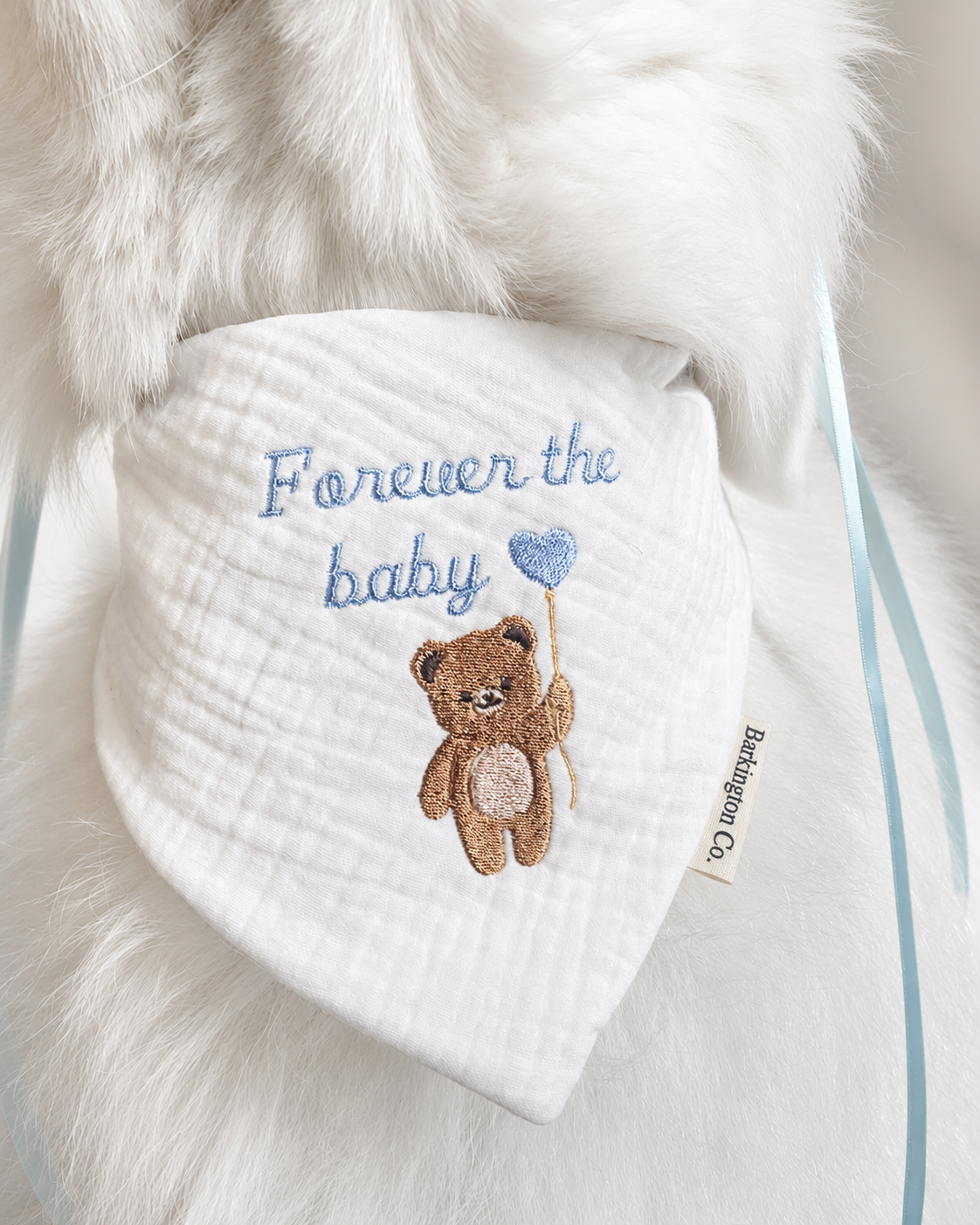 'Forever the Baby' Reversible Embroidered Bandana