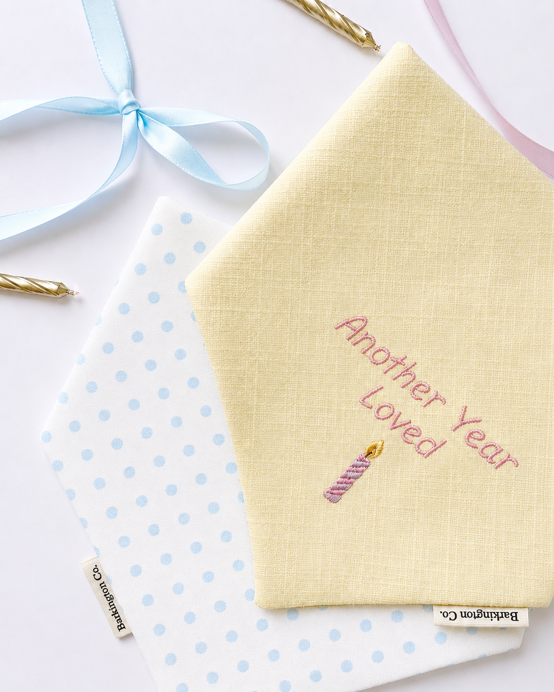 'Another Year Loved' Reversible Embroidered Bandana