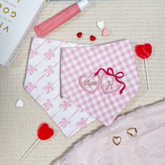 'Be Mine Locket' Reversible Custom Embroidered Bandana