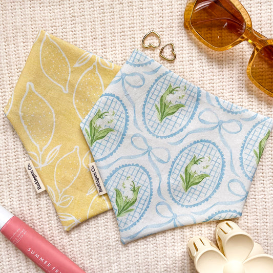 'Lemon Garden' Reversible Bandana