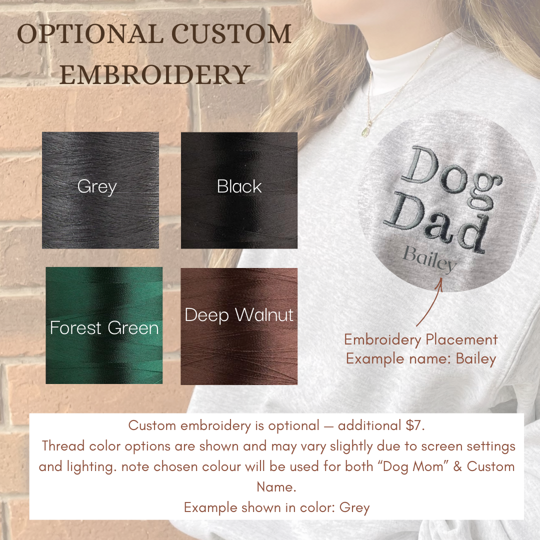 'Dog Dad' Embroidered Sweater