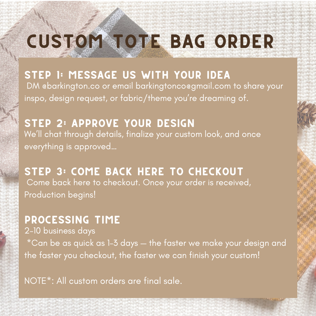 Custom Embroidered Tote Bag