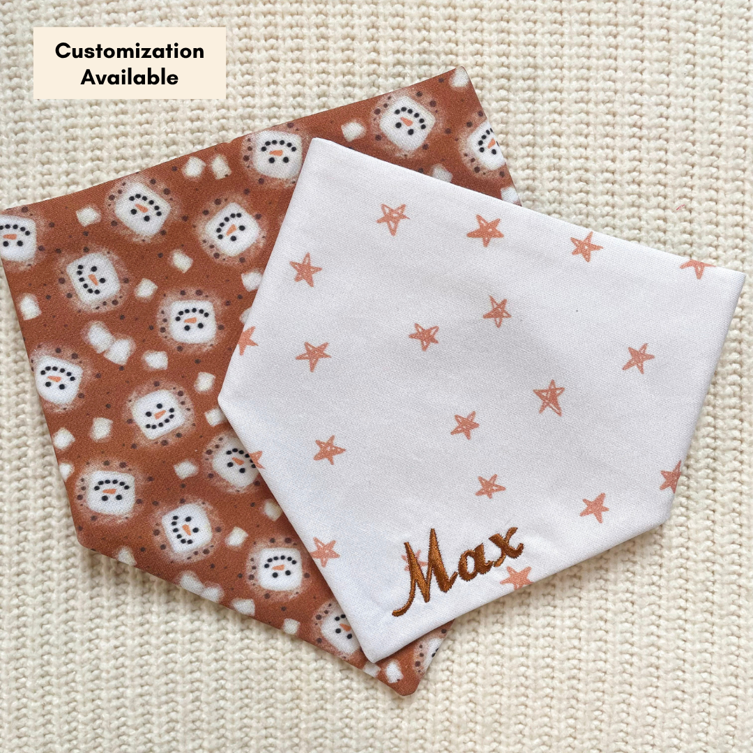 'Cocoa & Blush' Reversible Bandana