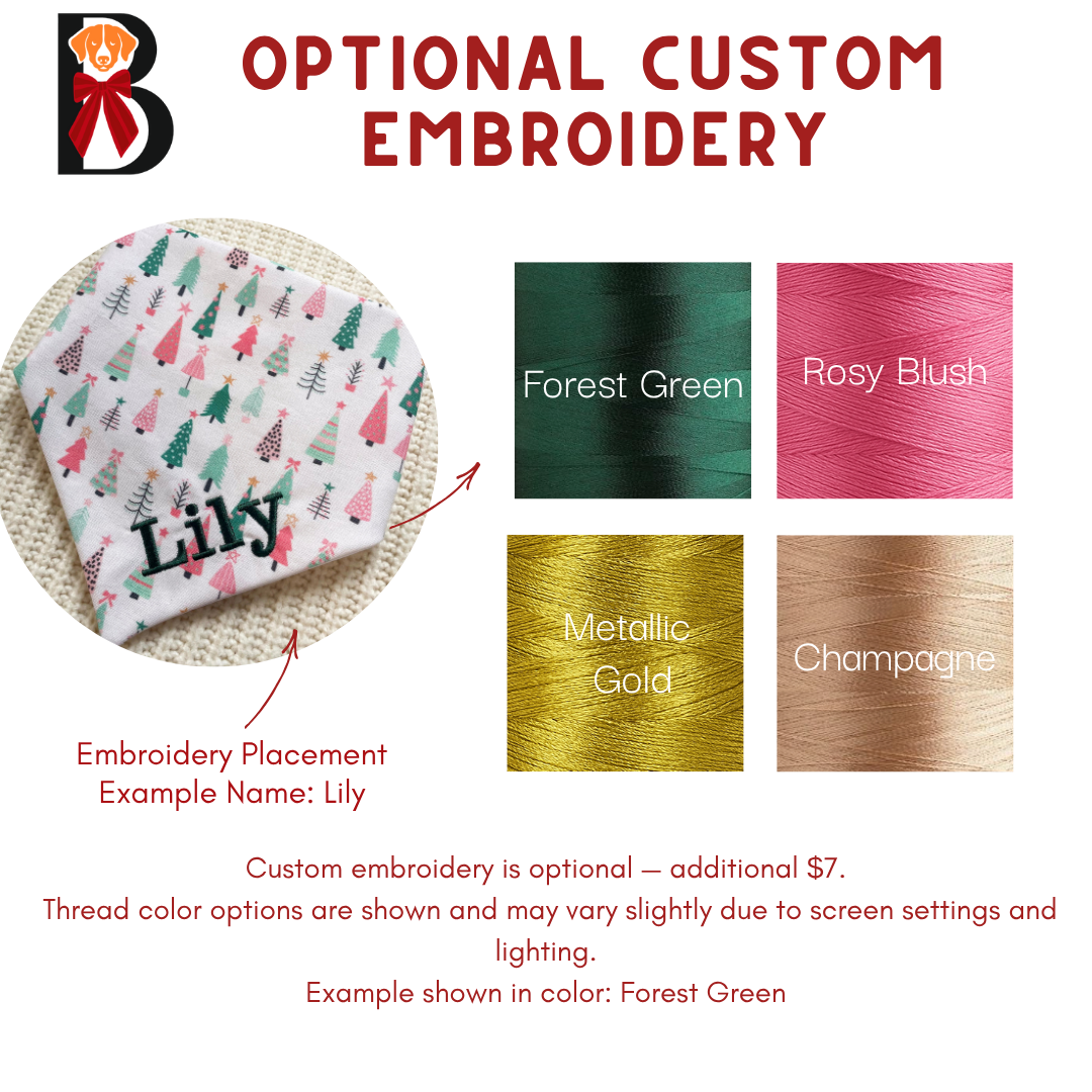 'Sugarplum Christmas' Reversible Bandana