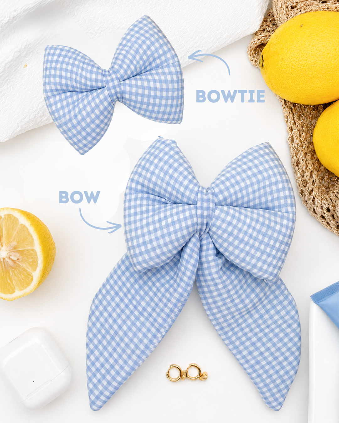 'Lake Hour' Gingham Bow